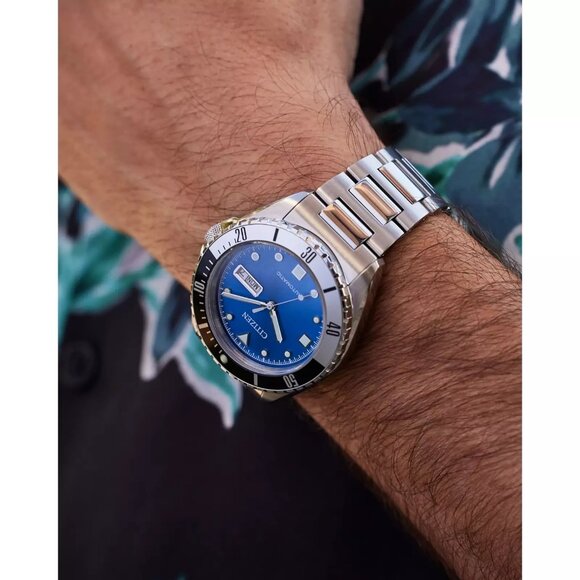 Citizen Men's Automatic Silver Blue Stainless Steel Watch 42MM NH7530-52M - Picture 6 of 6